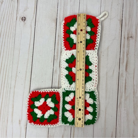 Granny Square Crochet Christmas Stocking - Picture 3 of 4